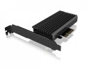 IcyBox Karta PCIe z gniazdem M.2 M-Key dla jednego dysku SSD M.2 NVMe IB-PCI214M2-HSL