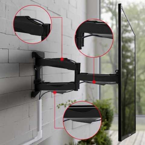 Uchwyt ścienny do telewizora Maclean MC-781 (Obrotowy, ścienne, Uchylny; 26" - 55"; max. 45kg)