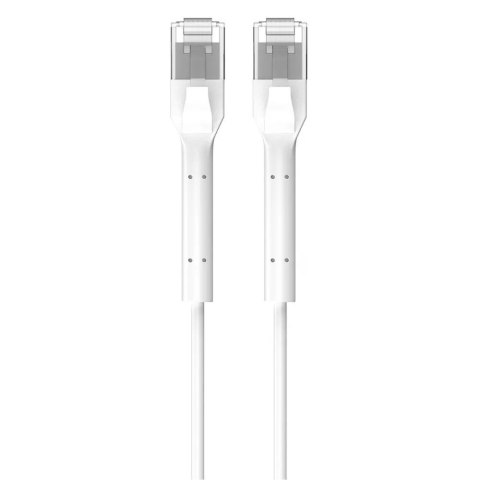 Extralink Patchcord kat.6a U/FTP 1Gbps miedź kabel sieciowy skrętka, łamana końcówka 2m biały
