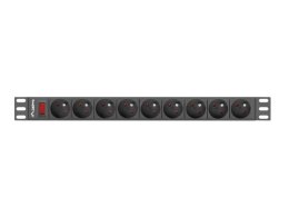 Lanberg Listwa zasilająca rack PDU 19 cali 1U 16A 9X 230V PL 3m czarny