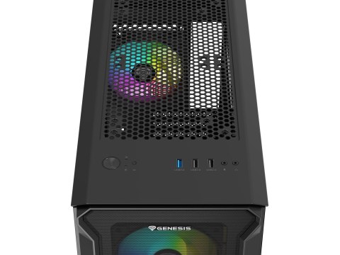 Obudowa NATEC Genesis Irid 503 ARGB NPC-1559 (Micro ATX. Mini ITX; kolor czarny)