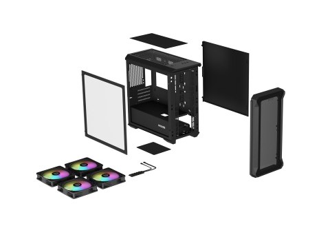 Obudowa NATEC Genesis Irid 503 ARGB NPC-1559 (Micro ATX. Mini ITX; kolor czarny)