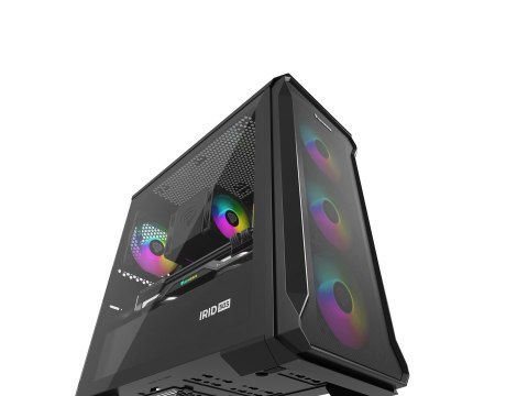 Obudowa NATEC Genesis Irid 503 ARGB NPC-1559 (Micro ATX. Mini ITX; kolor czarny)