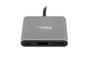 Natec Multi Port Fowler mini USB-C PD, USB 3.0, HDMI 4K