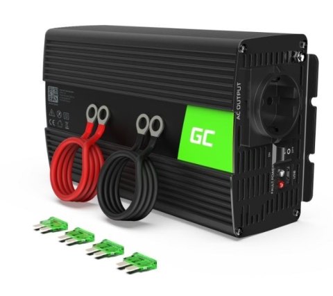 Green Cell Przetwornica 12V/230V 1000W/2000W Czysty sinus