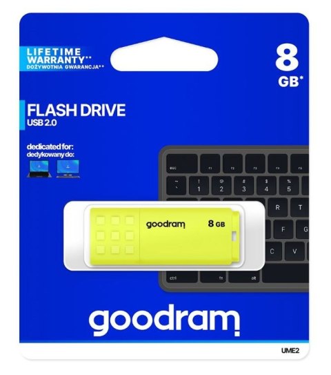 GOODRAM Pendrive UME2 8GB USB 2.0 żółty