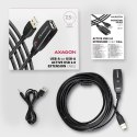 AXAGON ADR-207 USB 2.0 A-M -> A-F aktywny kabel przedłużacz/wzmacniacz 7.5m
