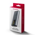 AXAGON EEM2-SD2 Obudowa zewnętrzna aluminiowa bezśrubowa USB-A/C 3.2 Gen2 M.2 NVMe/SATA display LCD