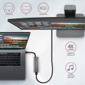 AXAGON HMC-5G21 Wieloportowy hub USB 5in1, 10Gbps, 2x USB-A + 2x USB-C + HDMI 4K/30Hz, PD 60W, 13cm USB-C kabel
