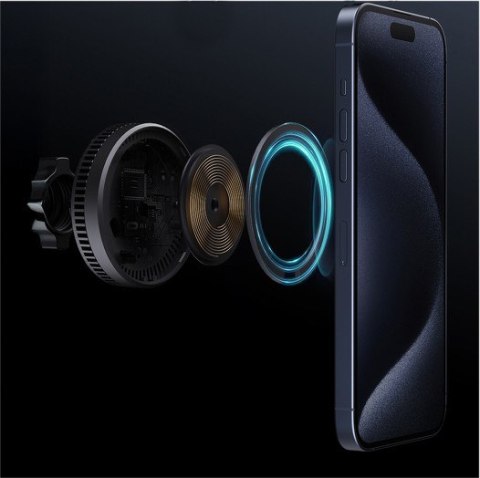 AUKEY HD-MC13A Qi2 15W 3A chłodząca ładowarka bezprzewodowa samochodowa