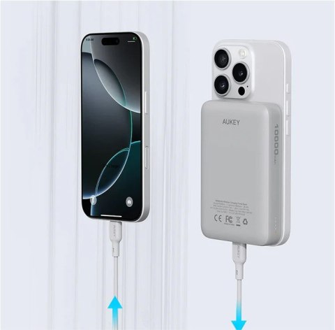 AUKEY PB-MS04 White Qi2 MagSafe PowerBank 10000mAh 20W PD
