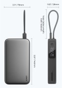 AUKEY PB-Y48 PowerBank 20000mAh 130W 4xUSB LED PPS kabel USB-C