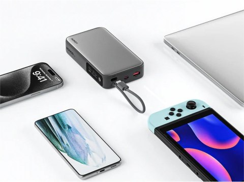 AUKEY PB-Y48 PowerBank 20000mAh 130W 4xUSB LED PPS kabel USB-C