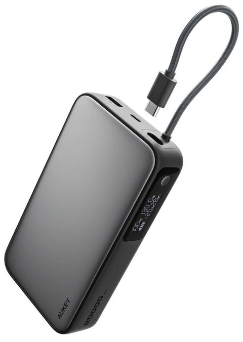 AUKEY PB-Y48 PowerBank 20000mAh 130W 4xUSB LED PPS kabel USB-C