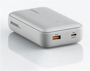 AUKEY PB-Y57 White Mini PowerBank 20000mAh 22.5W 2xUSB PD 3.0 QC 3.0 LED