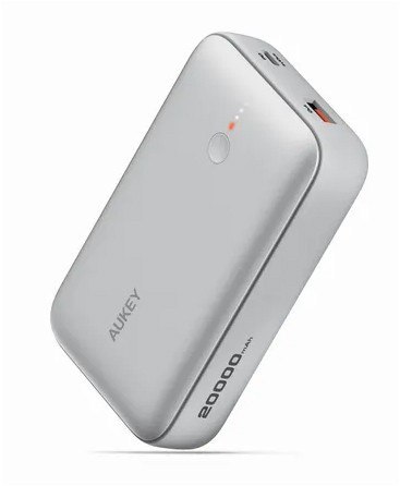 AUKEY PB-Y57 White Mini PowerBank 20000mAh 22.5W 2xUSB PD 3.0 QC 3.0 LED