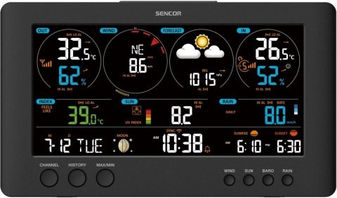 Sencor Profesjonalna stacja METEO WiFi SWS 12500 wys. LCD 21,4cm Kolor