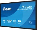 IIYAMA Monitor 43 cale T4329AS-B1AG VA,4K,HDMIx2,USB-C,RJ45,2x10W,WiFi, Android 14, Signal FailOver, Whiteboard, iiSignage (CMS), i