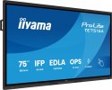 IIYAMA Monitor 75 cali TE7515A-B1AG IPS,4K,40pkt,550cd,DeepContrast-IR+, HDMI x2,DP,USB-C, 2 x 20W, OPS Slot x1, 5xUSB, 2xRJ45,8-Arr