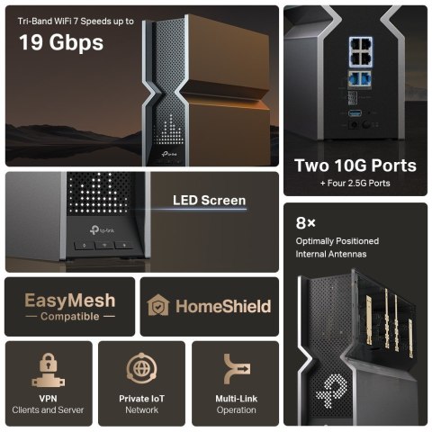 TP-LINK Archer BE800 Router WiFi 7 BE19000