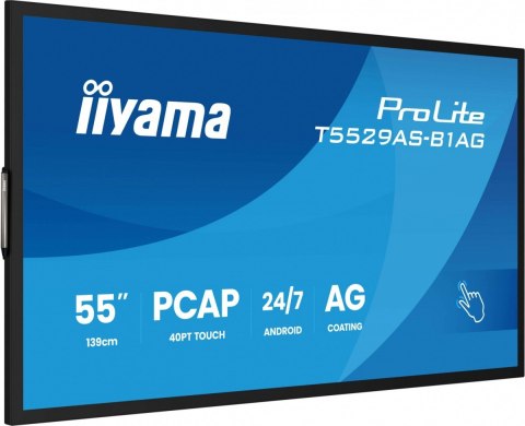IIYAMA Monitor 55 cali T5529AS-B1AG VA,4K,HDMIx2,USB-C,RJ45,2x10W,WiFi, Android 14, Signal FailOver, Whiteboard, iiSignage2 (CMS), 