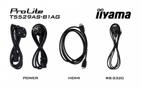 IIYAMA Monitor 55 cali T5529AS-B1AG VA,4K,HDMIx2,USB-C,RJ45,2x10W,WiFi, Android 14, Signal FailOver, Whiteboard, iiSignage2 (CMS), 