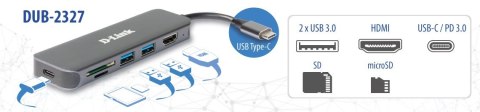 D-Link DUB-2327 stacja dokująca Przewodowa USB Type-C Szary