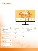 AOC Monitor 24B35HM2 23.8 cali VA 100Hz HDMI VGA