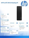 HP Inc. Komputer Pro SFF 290 G9 i5-14400 512GB/8GB/W11P B6ZA4ET