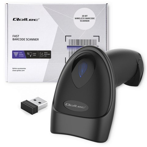 Qoltec Czytnik kodów kreskowych i QR | 1D 2D | USB | Bluetooth