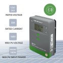 Qoltec Solarny regulator ładowania MPPT z czujnikiem temperatury 30A | 12V/24V | LCD | 2xUSB | Bluetooth | APP | GEL | LiFePO4