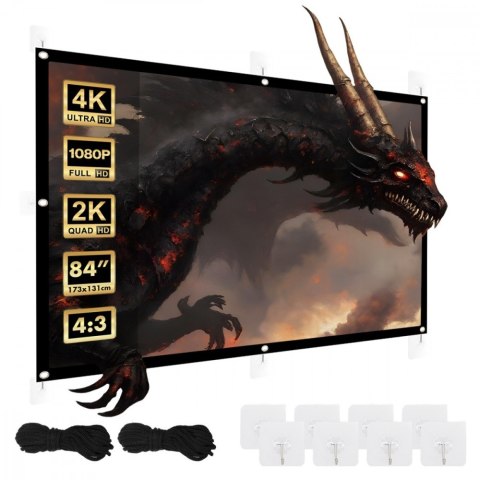 Maclean Ekran projekcyjny 84 cale 175x131cm, MC-166