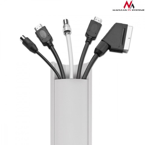 Maclean Listwa maskująca kanał kablowy 1.5m 43x23 mm Biała MCTV-575 z taśmą