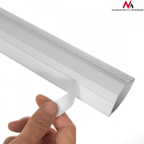 Maclean Listwa maskująca kanał kablowy 1.5m 43x23 mm Biała MCTV-575 z taśmą