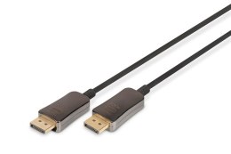 Digitus Kabel połączeniowy hybrydowy AOC DisplayPort 1.4 8K/60Hz UHD DP/DP M/M 15m Czarny