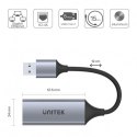 Unitek Adapter USB-A 3.1 GEN 1 RJ45; 1000 Mbps; U1309A