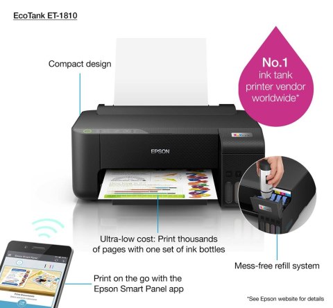 Drukarka Epson EcoTank ET-1810 atramentowa kolorowa