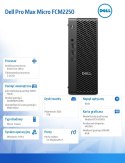 Dell Komputer Dell Pro Max Micro FCM2250 Win 11 Pro Intel U7 265/16GB/1TB/NVIDIA RTX A1000 8GB/WLAN + BT/Wireless Kb & Mouse/280W/vPr