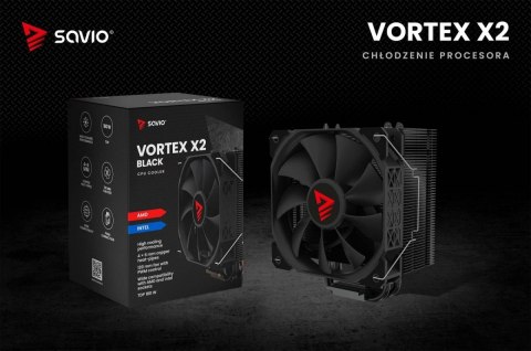 Savio Chłodzenie procesora CPU Vortex X2 Black