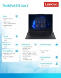 Lenovo Notebook ThinkPad E16 G3 21SR0071PB W11Pro Ultra 7 255H/16GB/512GB/INT/16.0 WUXGA/Black/3YRS OnSite + 1YR Premier Support + CO2 