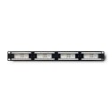 Qoltec Patch panel RACK | 24 porty | kat.5e UTP | Czarny