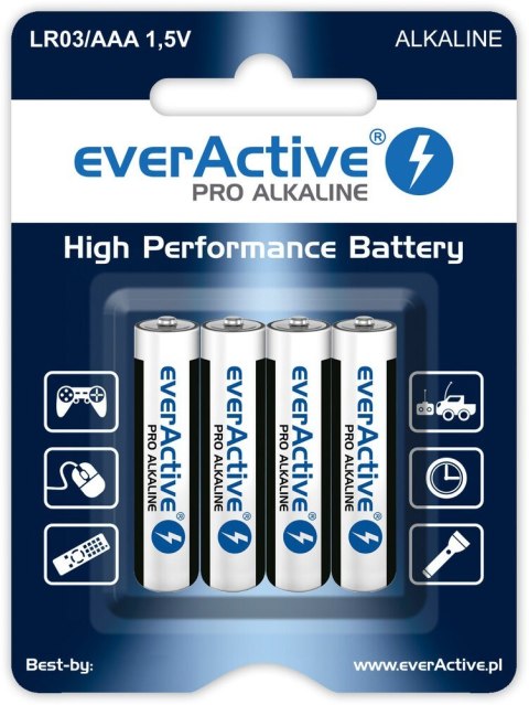 EverActive Baterie paluszki LR03/AAA blister 4 szt.