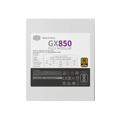 Cooler Master Zasilacz MWE GOLD 850 V2 ATX 3.1 WHITE EDITION, 80+ GOLD