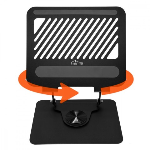 Media-Tech Obrotowa, ergonomiczna podstawka pod laptopa 10-17 LAPTOP STAND ROTO MT2662 pełna regulacja