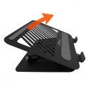 Media-Tech Obrotowa, ergonomiczna podstawka pod laptopa 10-17 LAPTOP STAND ROTO MT2662 pełna regulacja
