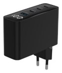 GEMBIRD 4-PORTOWA SZYBKA ŁADOWARKA SIECIOWA GAN (PD) USB (3X USB-A + 1X USB TYP-C) 100W, CZARNA