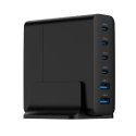 Gembird Ładowarka uniwersalna 75W GaN 2xUSB-A 4xUSB-C szybkie ładowanie czarna