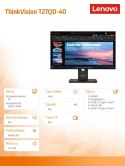 Lenovo Monitor 27 cali ThinkVision T27QD-40 WLED LCD 64AAGAT2EU