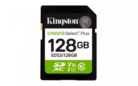 Kingston Karta pamięci SD 128GB Canvas Select Plus Gen3 150MB/s