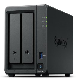Synology Serwer DS725+ 2x0HDD 4GB DDR4 AMD R1600 1x1GbE 1x2,5Gbe 3Y